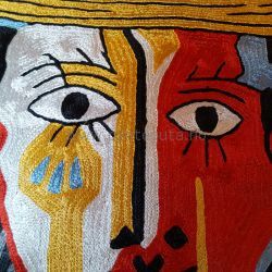 Pyntepute Portrett Fylt Gylden detaljer