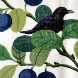 Putetrekk - Skogsliv - detalj Fugl og blåbaer