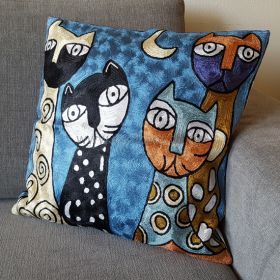 Pyntepute Fire Katter I Blå Natt