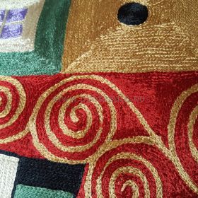 Pyntepute Spiraler Sort Prikk detaljer nærbilde