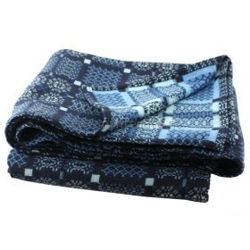 Pledd Knot Garden Indigo forside