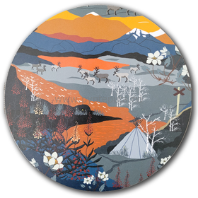 Gryteunderlag Fjellvandring orange - 21 cm